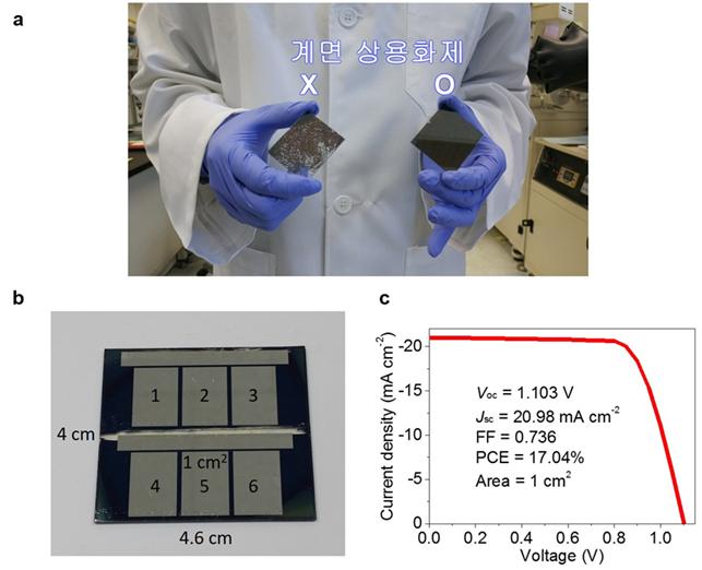 Professor Kwanghee Lee's research team has developed next-generation solar cells that are 10 times larger 이미지