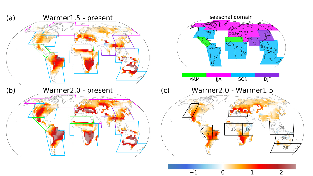 Professor Jin-Ho Yoon's team suggests the effect of mitigating large-scale forest fire damage when global warming is suppressed 이미지