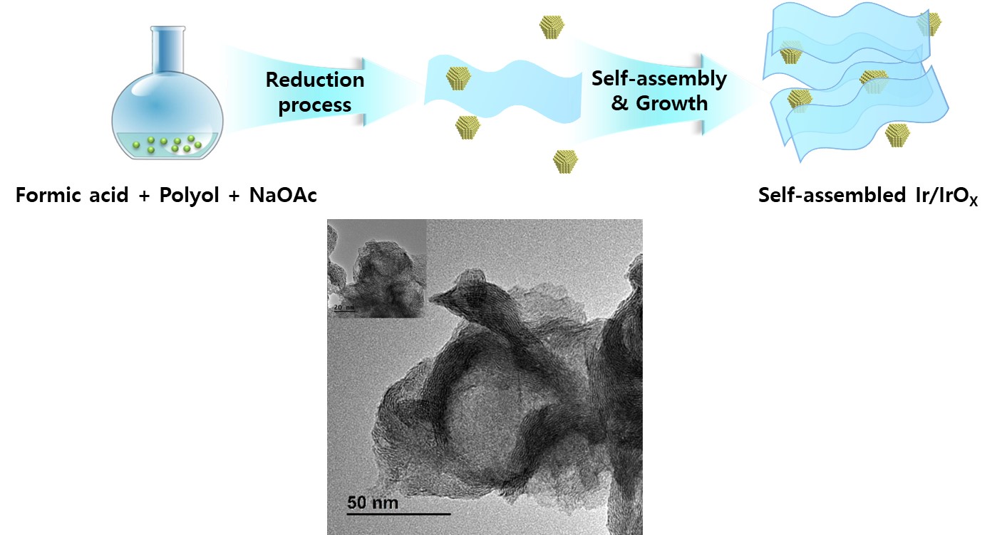 Professor Chanho Pak's research team develops high-efficiency hydroelectrolysis catalyst that reduces the amount of expensive iridium by half 이미지