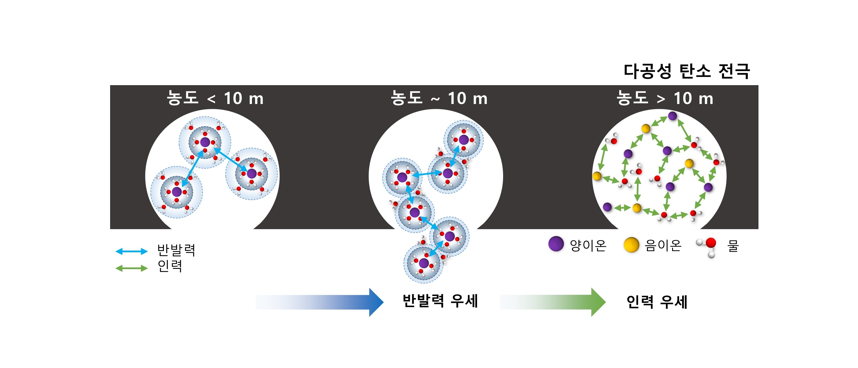 The joint research team of Professors Seung Joon Yoo and Myung-Han Yoon found the optimal electrolyte concentration for high-speed charging and discharging of eco-friendly water-based supercapacitors 이미지