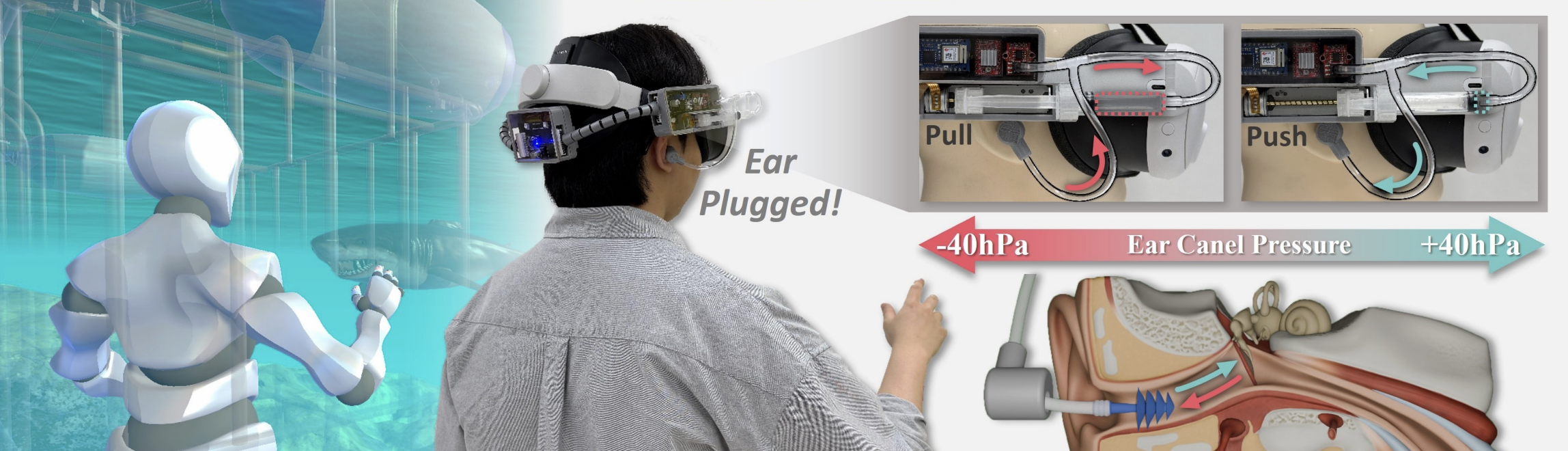"It feels like you're actually underwater" Professor SeungJun Kim's research team has developed the world's first pressure feedback technology that recreates the pressure felt by the eardrums in VR 이미지